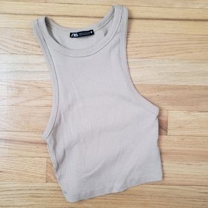 Zara Ribbed Cropped Top